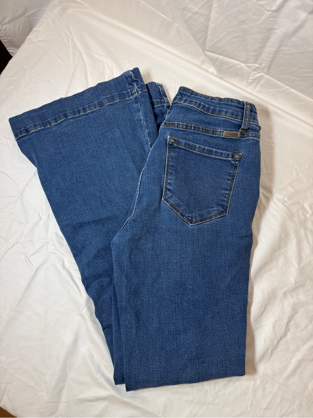 KanCan Wide Leg High-Rise Jeans in Deep Blue Wash